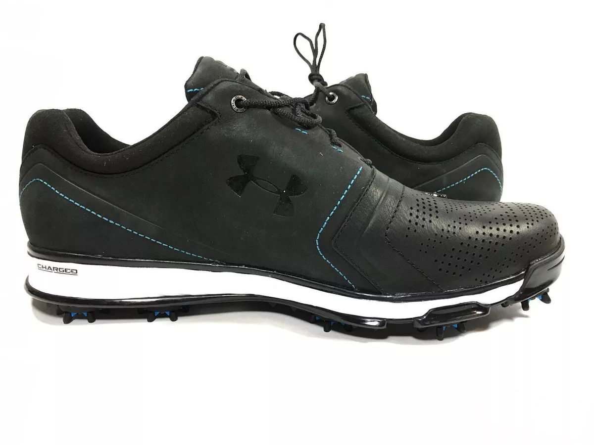 Under Tempo Tour Mens Golf Shoes Black/Blue 1270205-011 | eBay