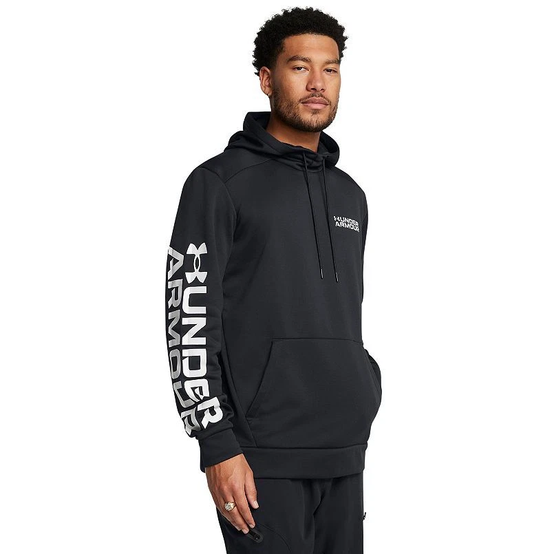 Under Armour Men's Fleece Graphic Hoodie Black. MEDIUM
