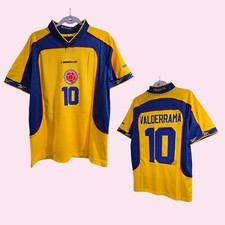 COLOMBIA 2001 HOME - CAMPEÓN COPA AMERICA - VALDERRAMA # 10 - XL (EE. UU. - Grande)