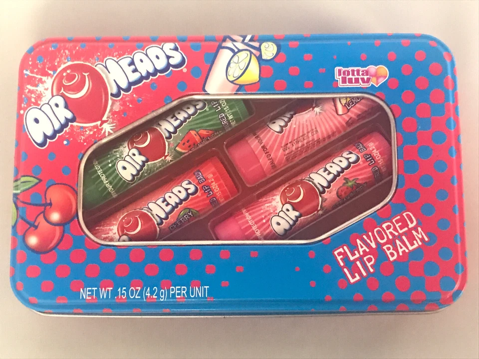 Lotta Luv AIR HEADS Flavored Lip Balm/Gloss Tin - 4 Lip Balm/Gloss - Imagem 2 de 3