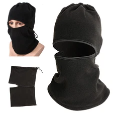 Men Winter Balaclava Fleece Full Face Mask Windproof Ski Neck Warm Hood Black US
