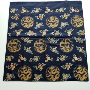 ANTIQUE CHINESE CHINA MANDARIN QING SILK EMBROIDERY TEXTILE DRAGONS 19th C