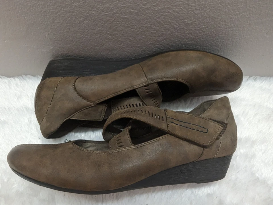 Rockport Cobb Hill Mujer Janet Wedge Bomba, Cuero Marrón Talla 9 Foto 4 de 4