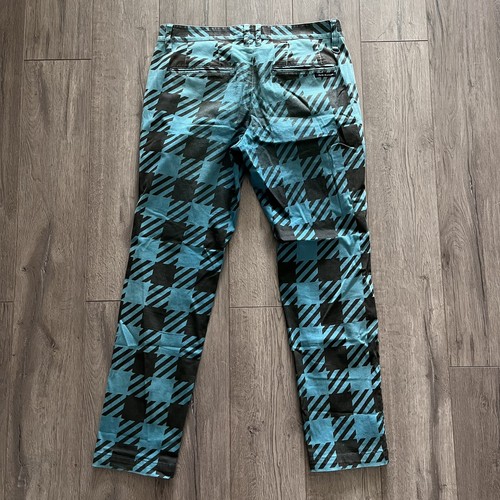 Jack Bunny Pants Adult 34 Green Black Pearly Gates Golf Checkered High Quality - Picture 5 of 12