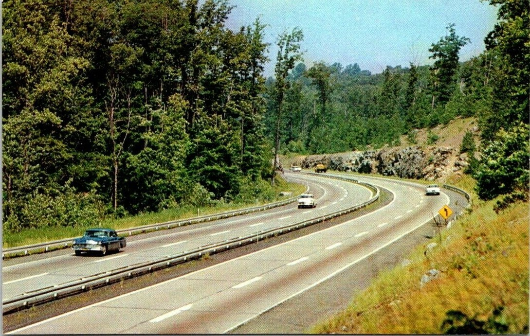 Bowmansville Pa.Pennsylvania TurnpikeScenicVintage CarsPostcard eBay