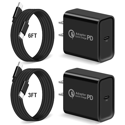 For Motorola Moto G Power (2025) 5G USB-C Fast Wall Charger+3