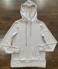 Z Supply Striped Pullover Hoodie Womens Sz XS Soft Touch Stretch Kangaroo Pocket
