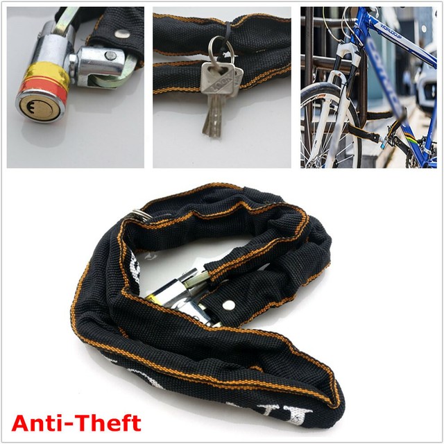 Antitheft Bicycle Scooter Chain Lock Portable Road Bike Security Lock