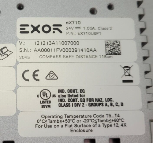 EX710U5P1 EX10 EXOR CONTROL PANEL NEW IN FACTORY BOX - Picture 4 of 10
