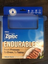 Ziploc Endurables Medium Pouch Reusable Silicone 16oz freezer to oven to table