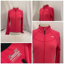 Under Armour Running Jacket Small Pink Poly Semi Fitted YGI Y1-971