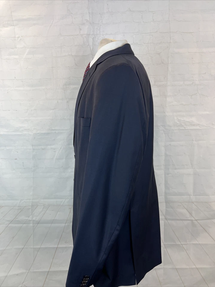 Blazer de lana lisa azul marino Etro para hombre 46L $2,195 Foto 4 de 4