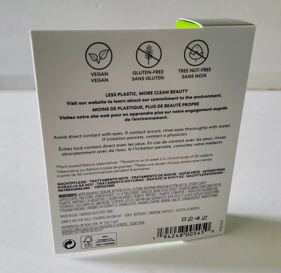 Лот из 4 нестареющих ночных концентратов фито-ретинола BareMinerals 0,27 жидкой унции/8 мл - Изображение 3 из 3