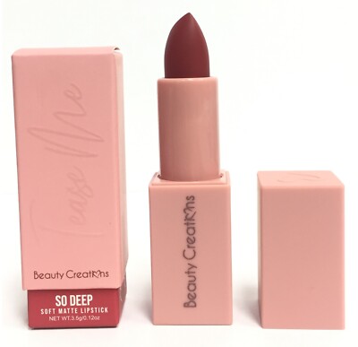 Beauty Creations Tease Me Soft Matte Lipstick- So Deep LTM11, 0.12 oz