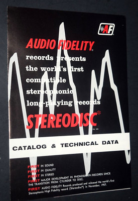 VTG, AUDIO FIDELITY STEREODISC CATALOG & TECHNICAL DATA, (8.50'' x 11.00''), New