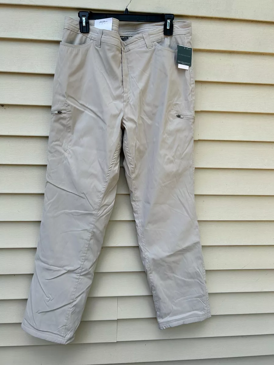 Eddie Bauer Micro Fleece Lined Rainier Pumice Hiking Pants Women's Size 14  New