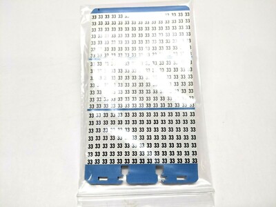 Brady WM-33 Vinyl Cloth Wire Marker LOT OF 10 Sheets