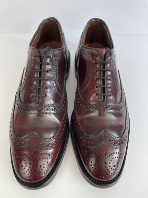 Allen Edmonds Mens Burgundy Shell Cordovan Cambridge D