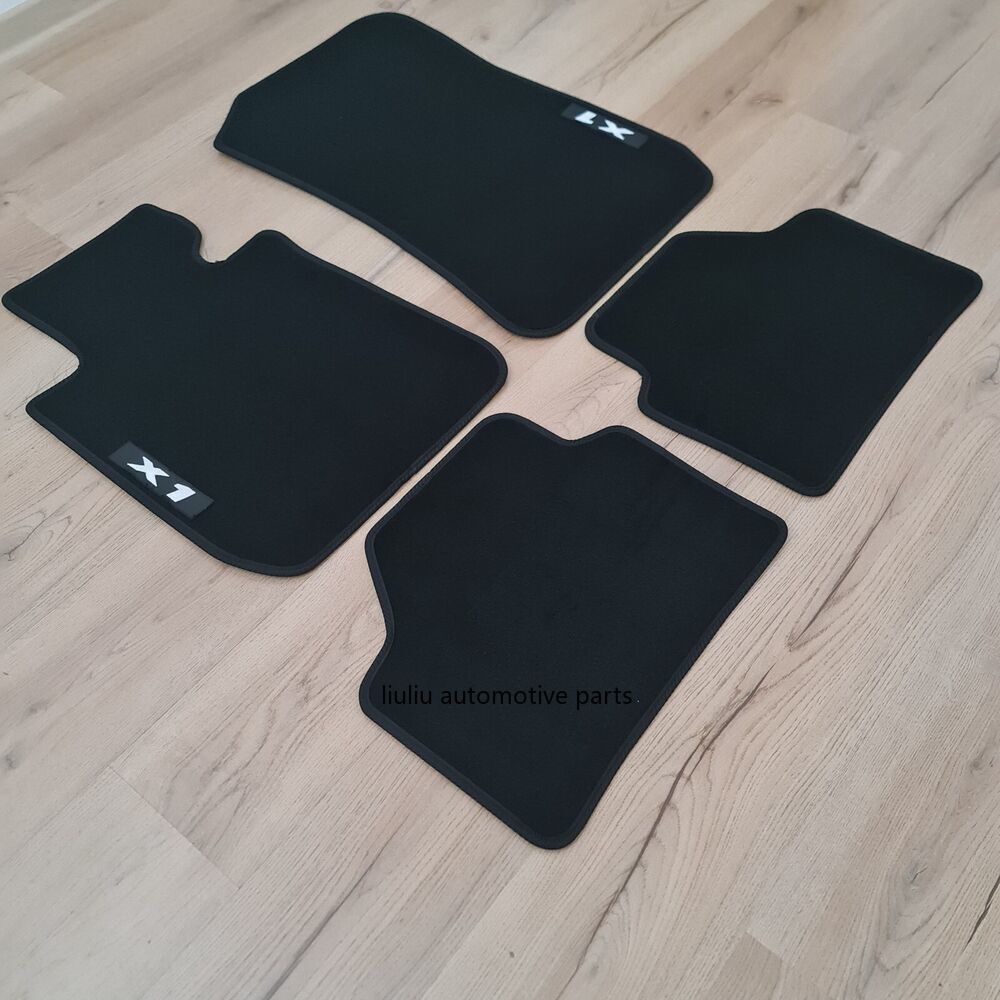 For BMW X1 2009-2015 Car Floor Mats Velour Black Carpet Auto Liners