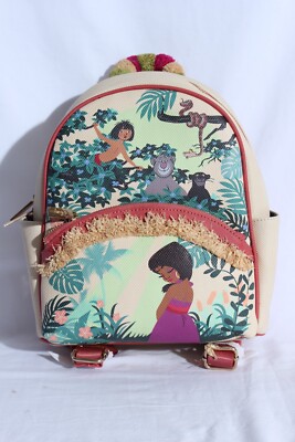 Danielle Nicole Disney Mini Backpack The Jungle Book Mowgli & Shanti Pom Baloo