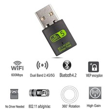 USB WiFi Bluetooth Adapter 600Mbps Dual Band 2.4/5Ghz Wireless Network Receiver