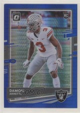 2020 Panini Donruss Optic Rookies Blue Hyper Prizm Damon Arnette #106 0bg1