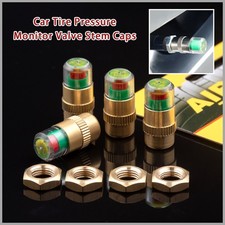 Car Tire Valve Stem Caps Pressure Monitor Sensor Indicator 3-Color Eye Alert