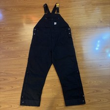Carhartt Duck Bib Men's Overall - Black, Size Model OR4031-M Size 2XL