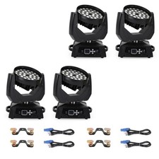 4Pcs 36x 10W RGBW 4in1 LED Zoom Moving Head 360W Wash Stage Light DMX 15CH   