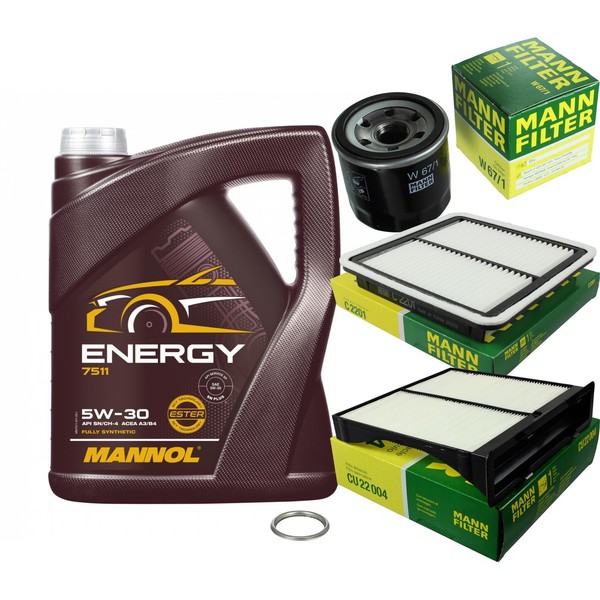 Inspektionspaket 5L Mannol Energy 5W-30 FüR Subaru Forester 2.0 AWD 2.5 Impreza-image