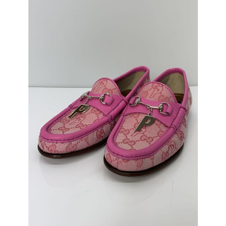 GUCCI Women's Canvas Loafers Dress Shoes Size:35/JP:22 Pink 141149K Authentic