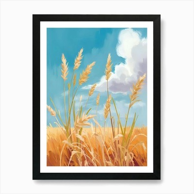 Weizenfeld 1 Kunstdruck gerahmt Wandbild Poster Leinwanddruck Bild