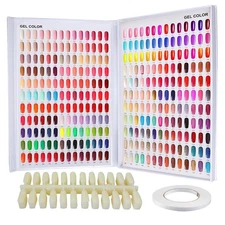 308 Nail Color Chart Display UV Gel Polish Book Nail Painting Practice Design