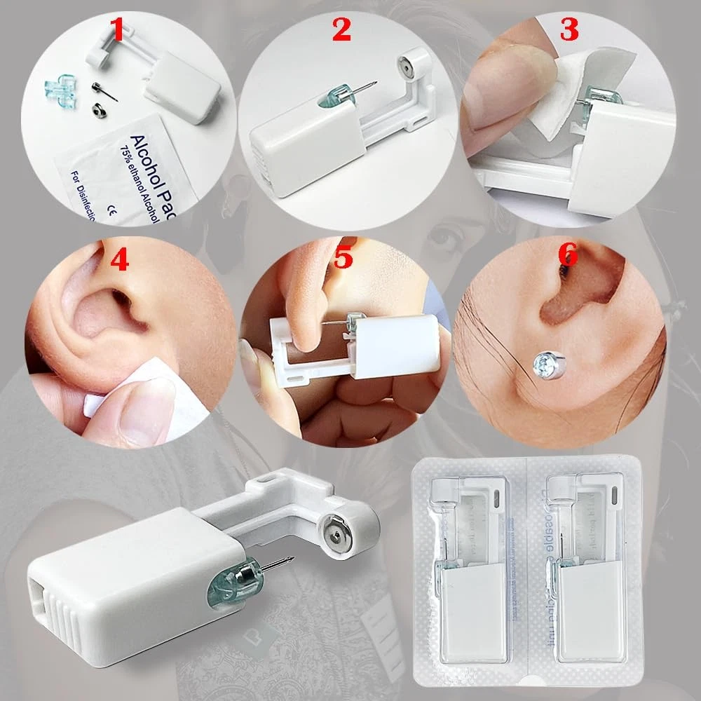 6 Pack Ear Piercing Kit, Disposable Gun, Self Gun,... - product detail image 5