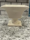 Vintage Haeger Pottery USA Ivory Ceramic Pedestal Planter/Vase