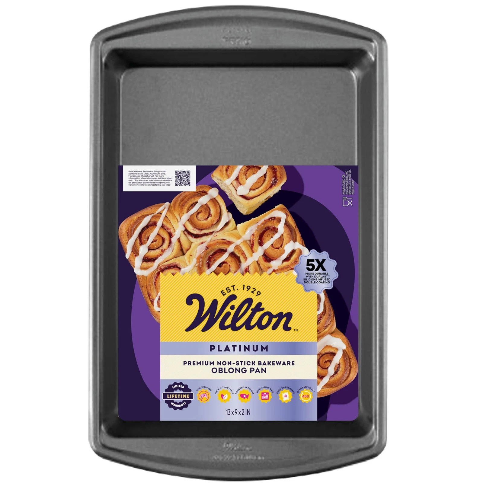 Wilton Advance Select Premium Nonstick Oblong Baking Pan 10X16 Inch Durable