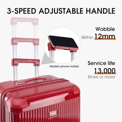 LIGHTGO Ultra-Lightweight PC+ABS Suitcase with TSA Lock & 20inch