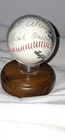 Hank Aaron autographed Baseball signed Best Wishes Hank Aaron Rawlings w/wood st