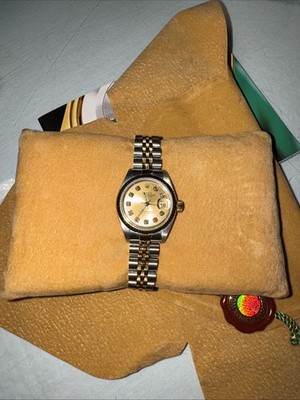 Rolex Lady-Datejust 18k Gold & Steel Champagne Dial Women's 26mm Watch 69173