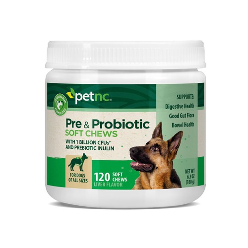 Chews Probiotic Soft Liver Cheese Flavor 120ct Natural Care 27974 Dog PetNC