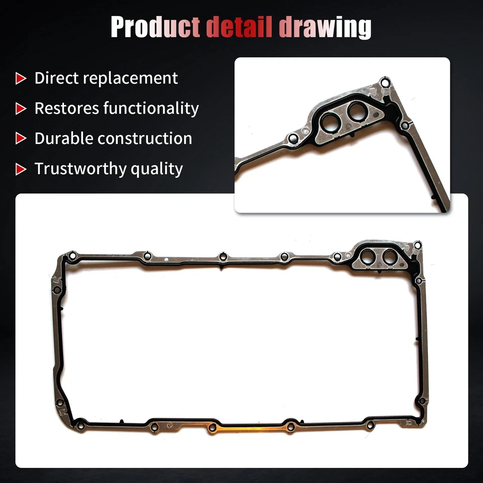 Juego de juntas de cárter de aceite para Chevrolet Camaro Express 2500 Silverado 3500 HD OS30693R Foto 3 de 4