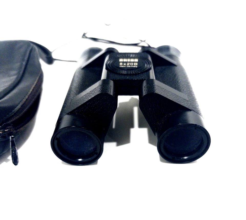 Binoculares de bolsillo Zeiss 8x20 B Alemania Occidental con estuche de cuero original Foto 2 de 4