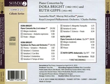 SAMANTHA WARD / MURRAY MCLACHLAN / CHARLES PEEBLES PIANO CONCERTOS BY DORA BRIGH