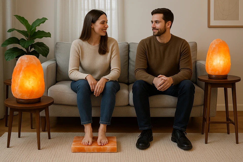 Lámpara de sal del Himalaya 80–100 libras – Lámpara de sal rosa tallada a mano extra grande Foto 3 de 4