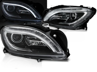 Scheinwerfer Paar FüR Mercedes M-Klasse W166 11-15 Daylight LED LTI Schwarz