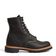 Red Wing 8-Inch Logger Boots Black Oil Slick
