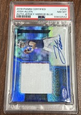 JOSH ALLEN 2018 Panini Certified Rookie Patch RC Auto Jersey # 17/50 1/1 PSA 8