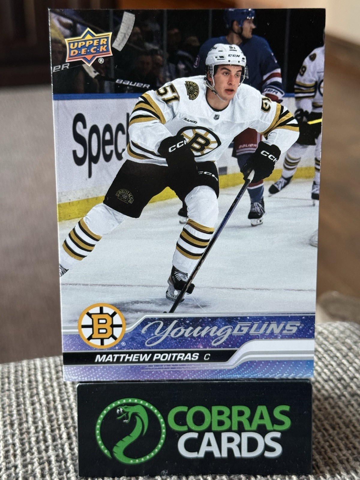 2023-24 Upper Deck Matthew Poitras RC Oversized Jumbo Young Guns Bruins #478
