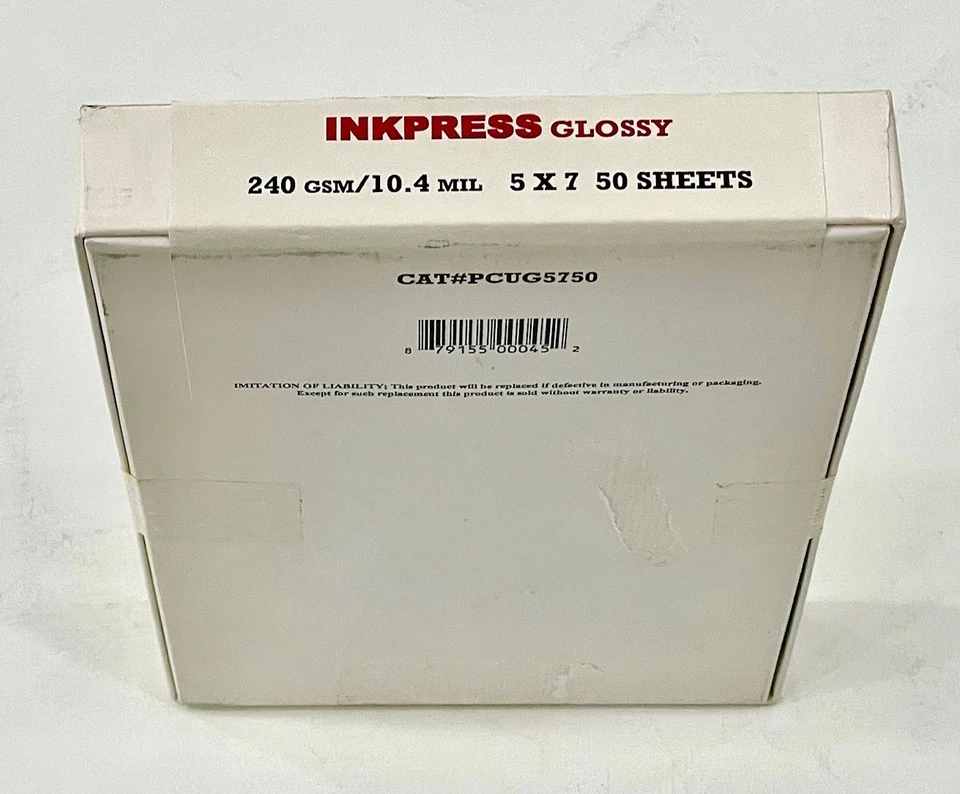 Inkpress 5x7 Glossy Inkjet Paper (240 GMS/10.4 MIL) 50 Sheets - Image 4 of 4