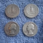 LOT OF 4 - 1948 WASHINGTON QUARTERS 90% SILVER AS SHOWN
